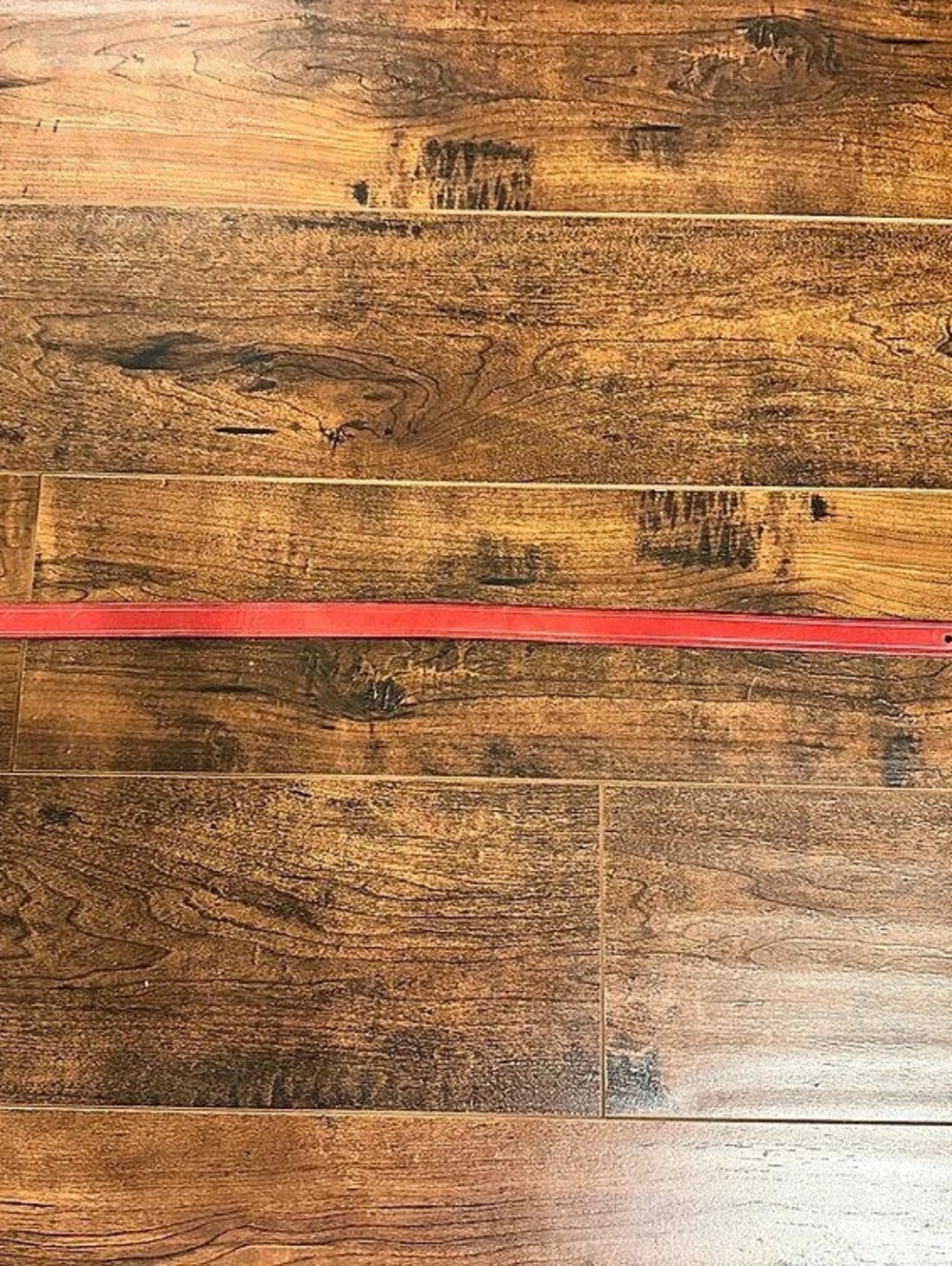 Fossil Red Skinny Leather Belt with Bow